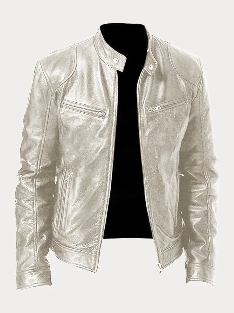 Sven | Stoere leren bikerjas in meerdere kleuren - Image 5