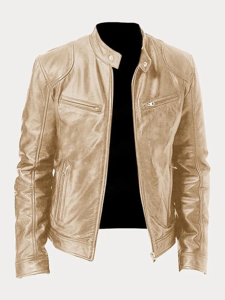 Sven | Stoere leren bikerjas in meerdere kleuren - Image 6