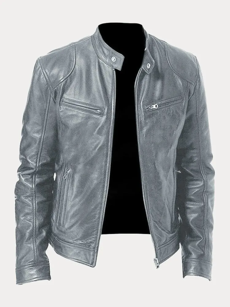 Sven | Stoere leren bikerjas in meerdere kleuren - Image 7