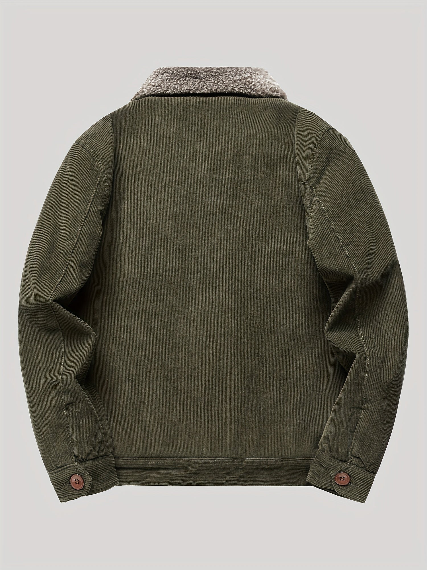 Sven | Warme fleece corduroy heren knoopjas - Image 10