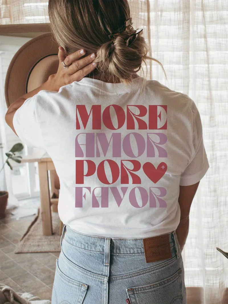 More Amore Por Favor T-shirt met print en korte mouwen - Image 7