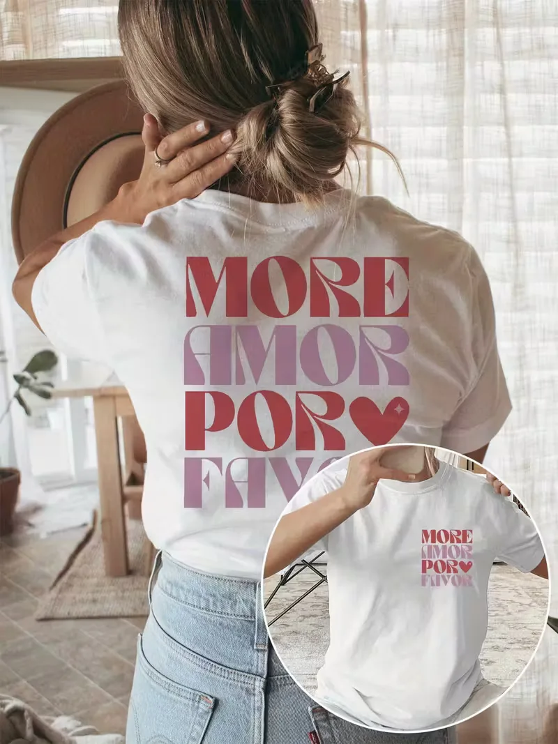 More Amore Por Favor T-shirt met print en korte mouwen - Image 8