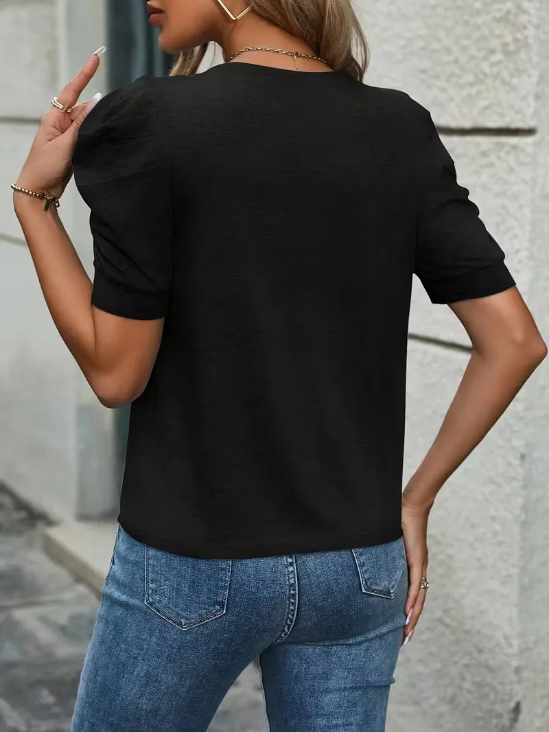 T-shirt met puffed sleeves - Image 12
