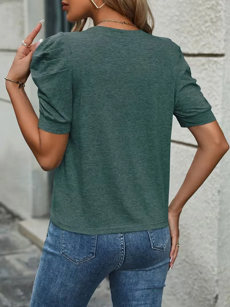 T-shirt met puffed sleeves - Image 22