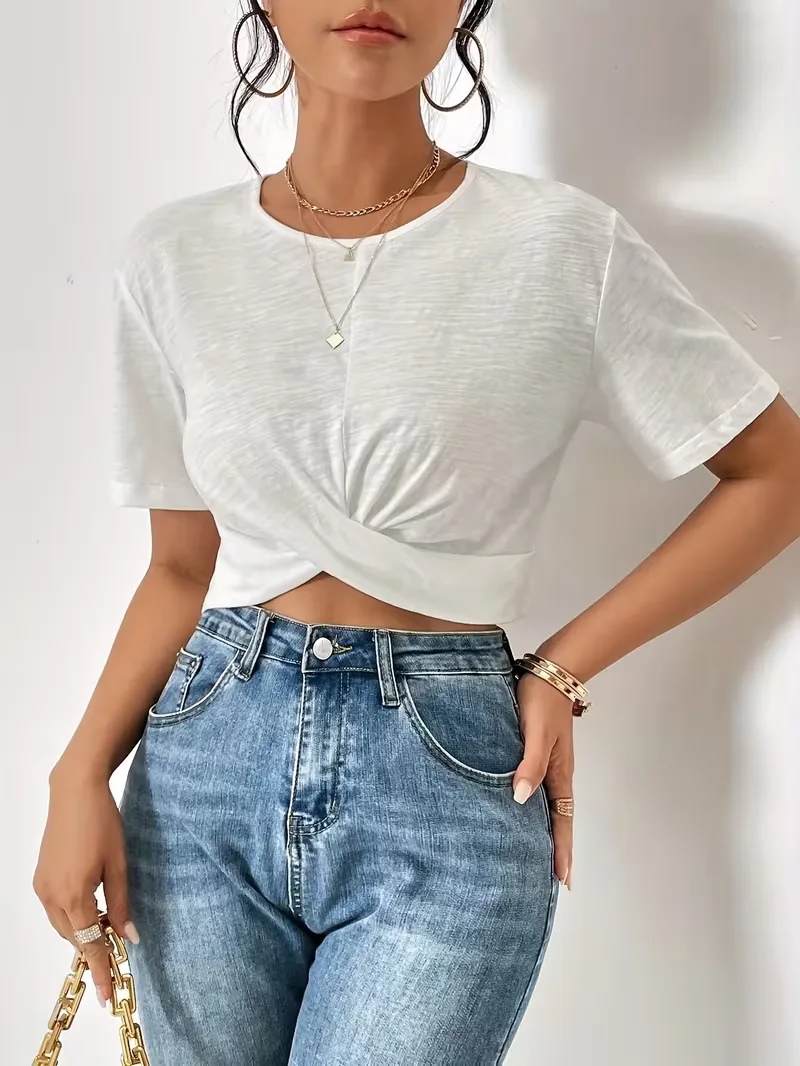 T-shirt met twistdetail - Image 8