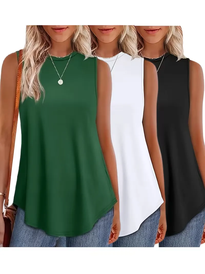 Tanktop loose fit met ronde hals - Image 4