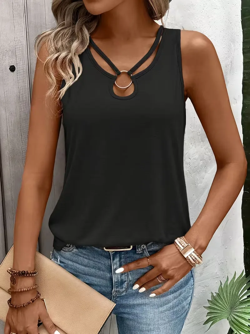tanktop met ringdetail