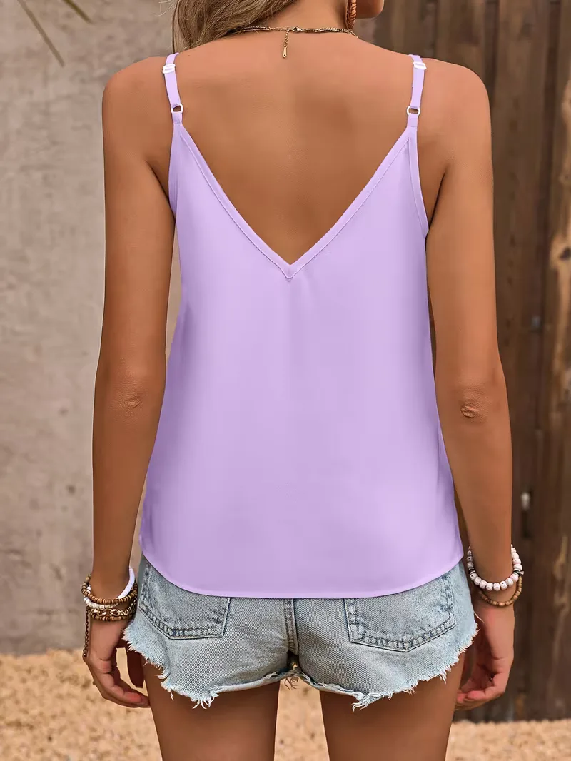Tanktop met V-hals en scallop trim - Image 26