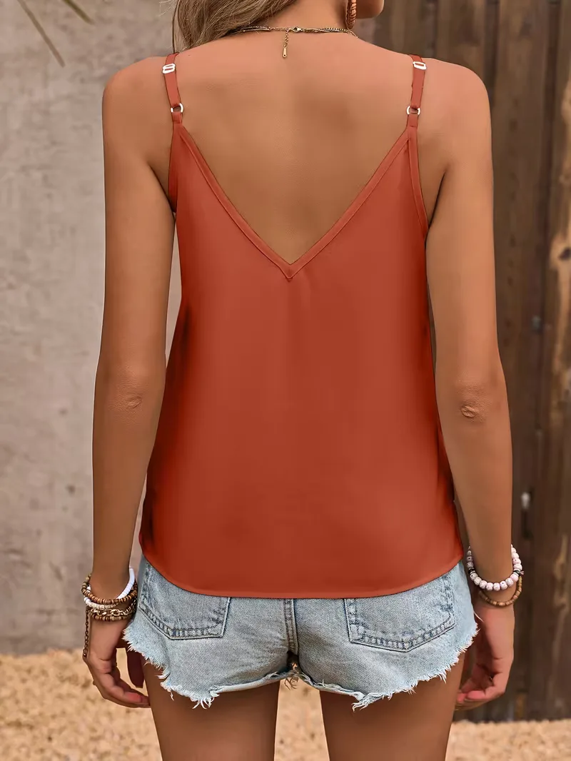Tanktop met V-hals en scallop trim - Image 38