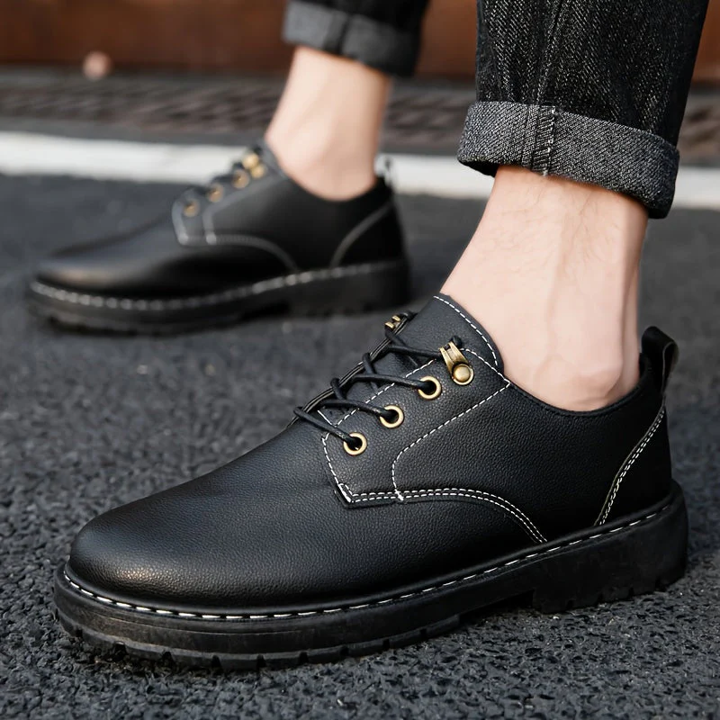 Thijs | Comfortabele heren veterschoenen in effen kleur - Image 3