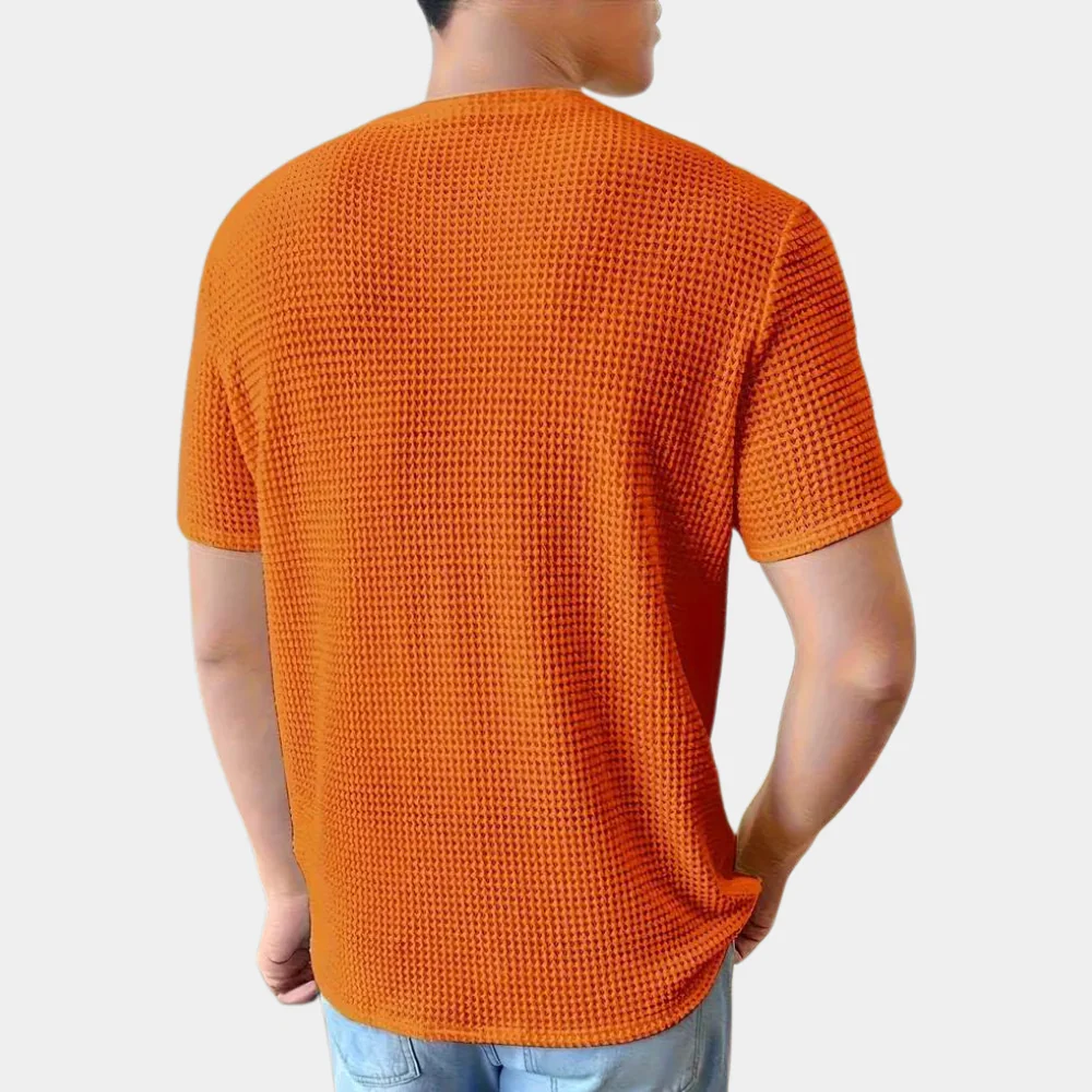 Tim | Oranje zomer T-shirt heren - Image 3