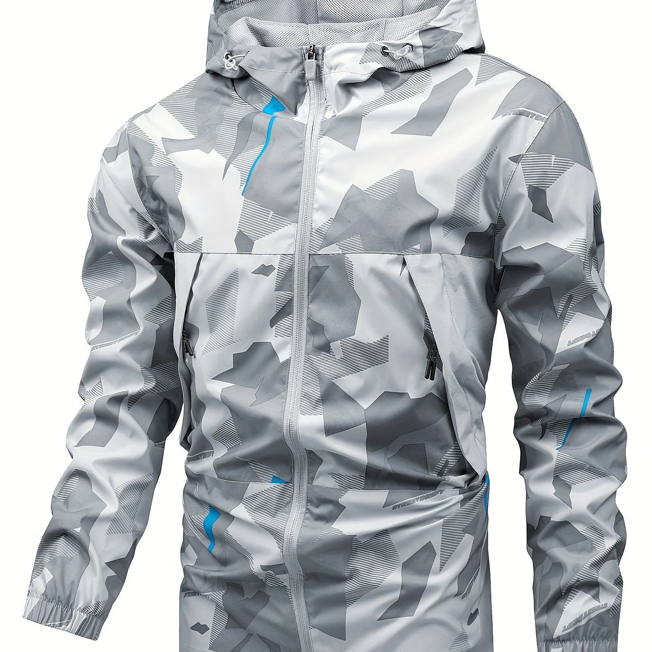 Tom | Kleurblok gehoodiede zip-up jas voor heren - Image 21