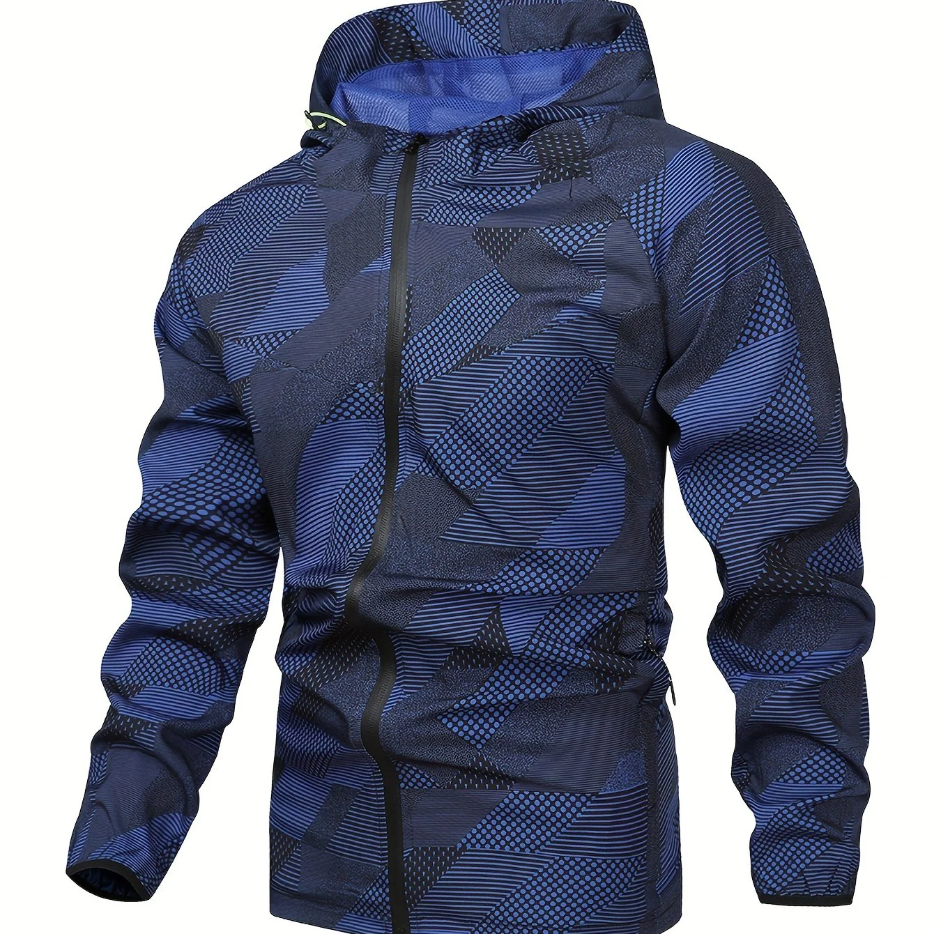 Tom | Kleurblok gehoodiede zip-up jas voor heren - Image 33