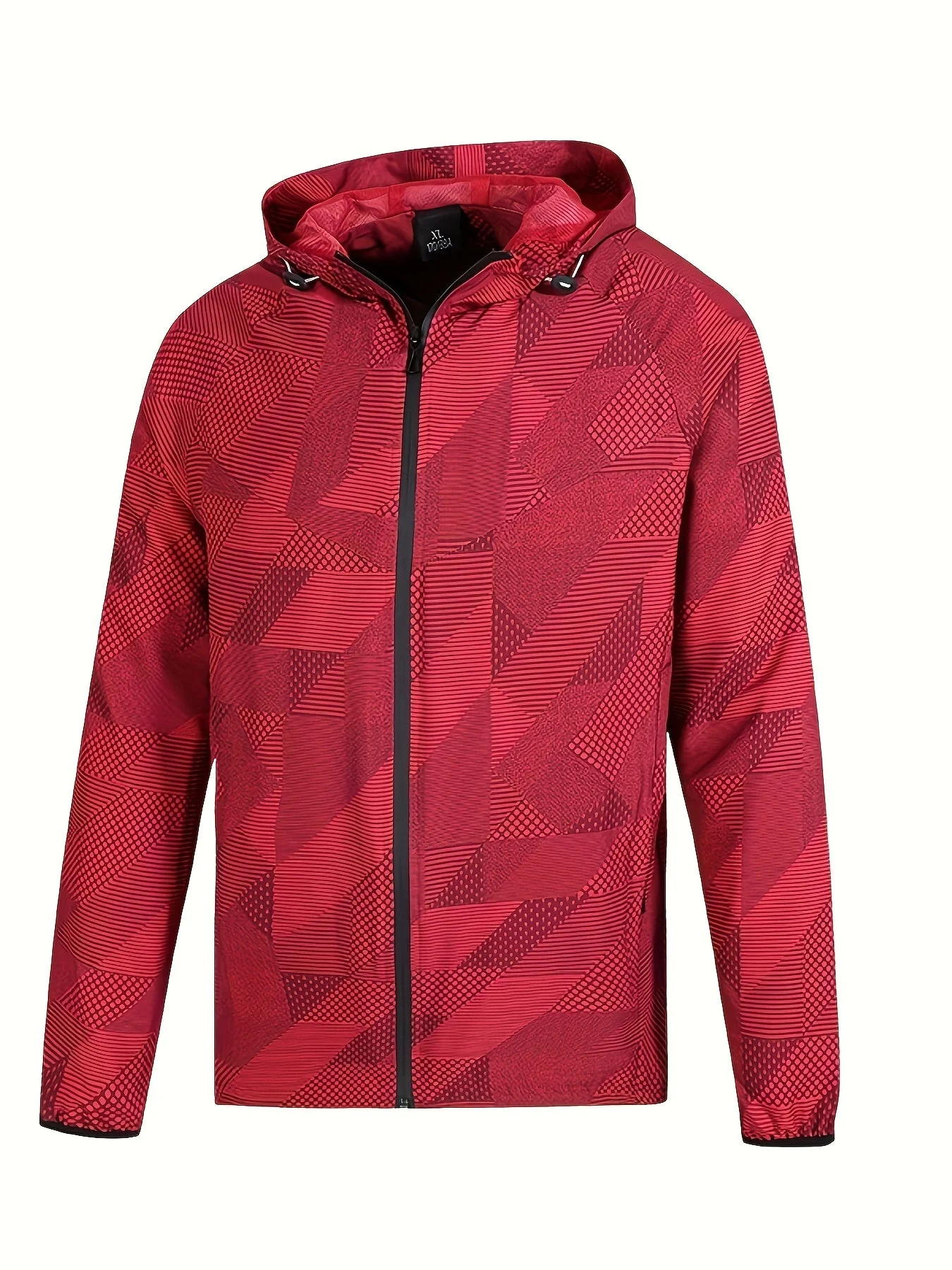 Tom | Kleurblok gehoodiede zip-up jas voor heren - Image 8