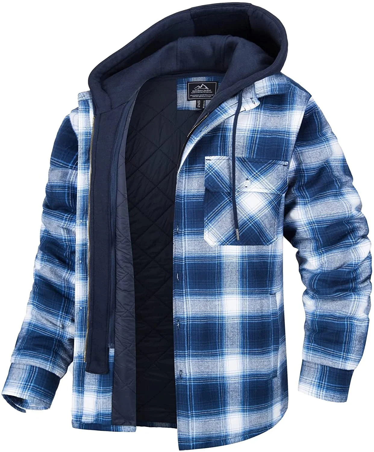 Tommy Jas | Geruit heren vest met capuchon en warme voering - Image 3