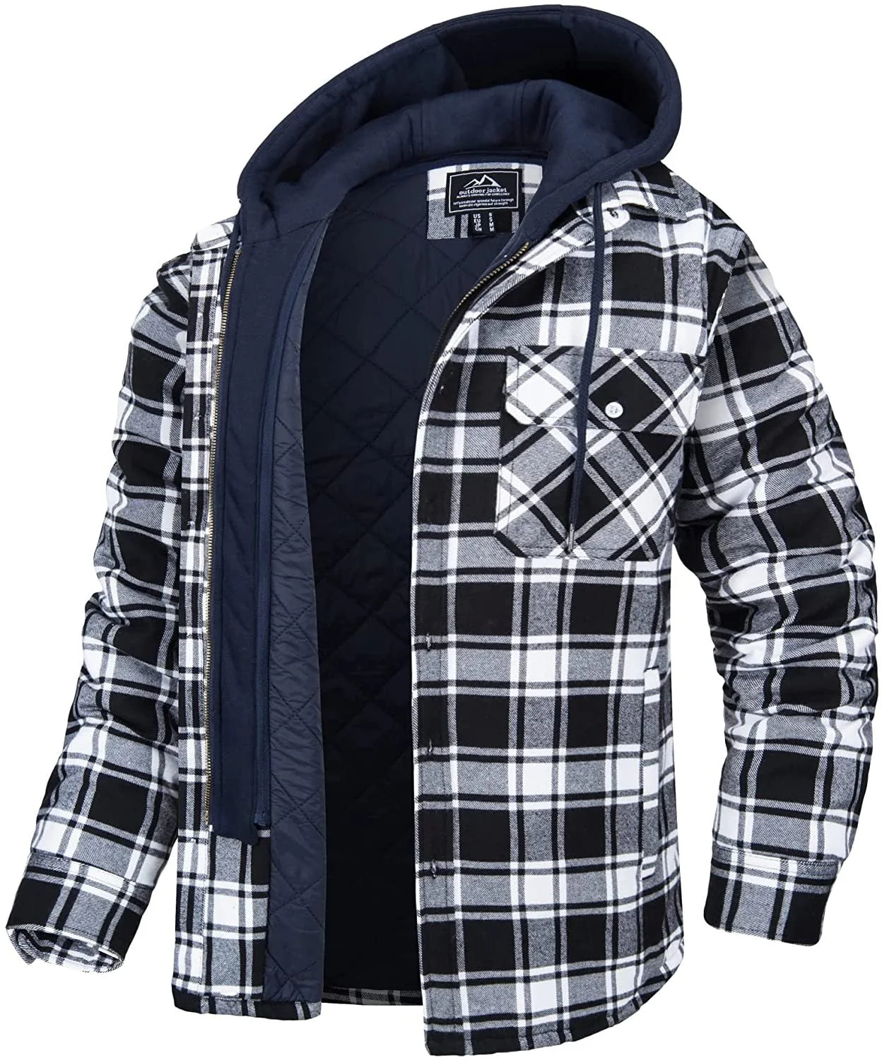Tommy Jas | Geruit heren vest met capuchon en warme voering - Image 4