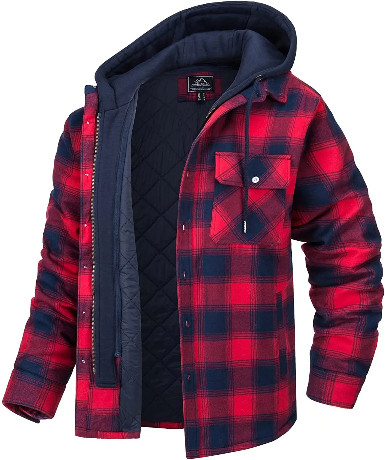 Tommy Jas | Geruit heren vest met capuchon en warme voering - Image 5