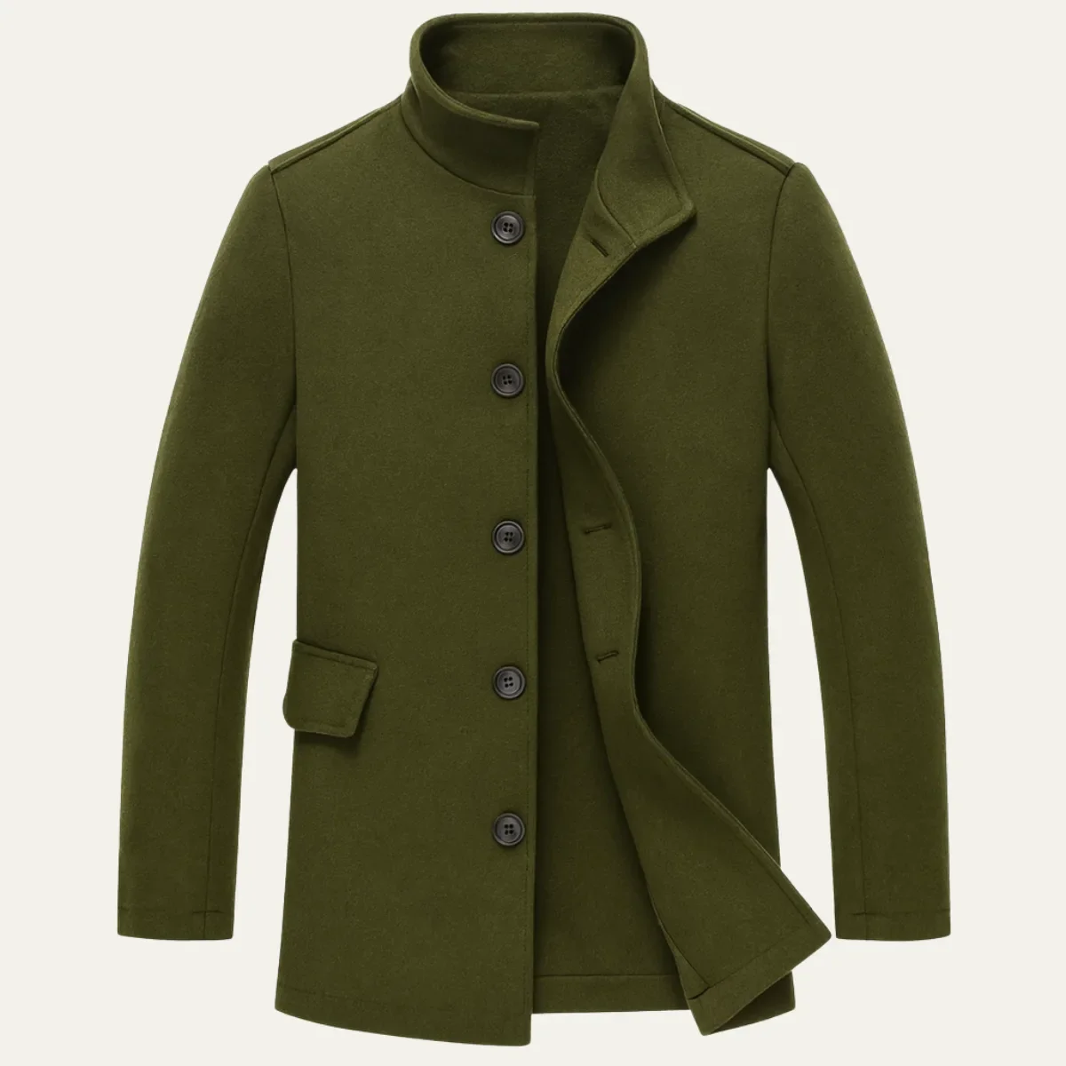 Tommy | Slim fit jas met opstaande kraag en knoopsluiting