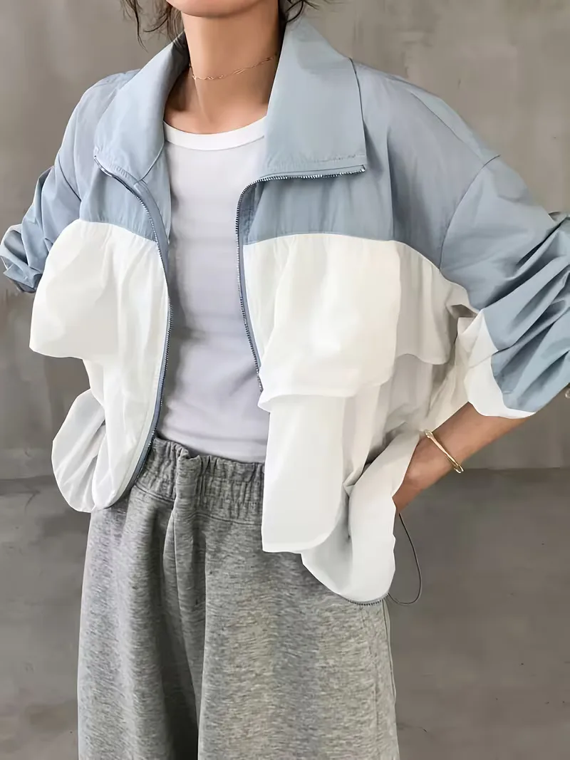 Track jacket met capuchon