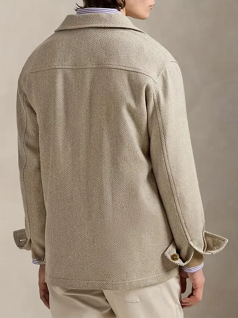 Trenchcoat met herringbone patroon - Image 4
