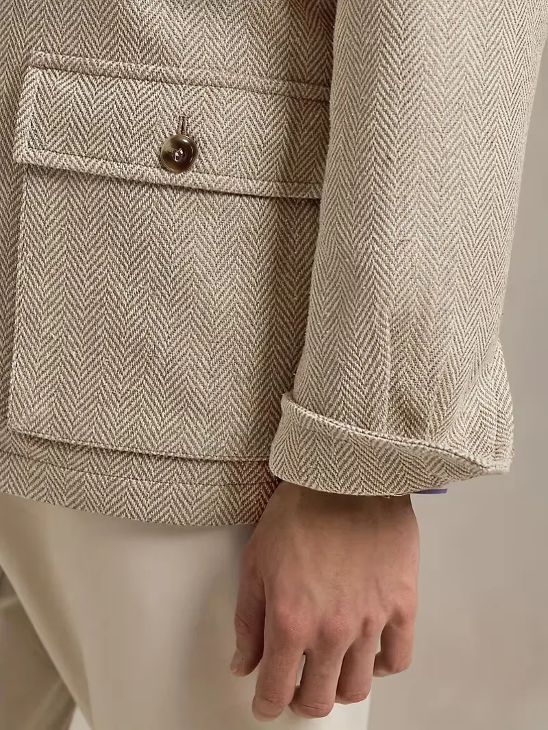 Trenchcoat met herringbone patroon - Image 5