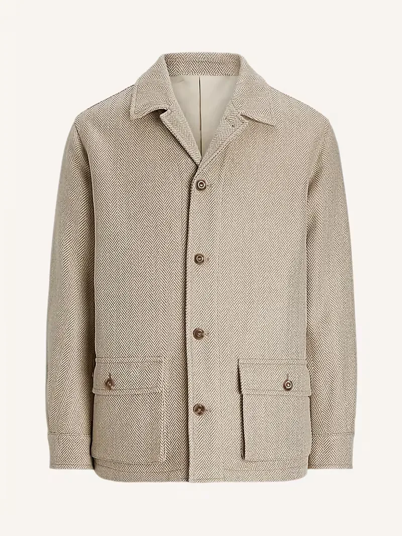 Trenchcoat met herringbone patroon - Image 6
