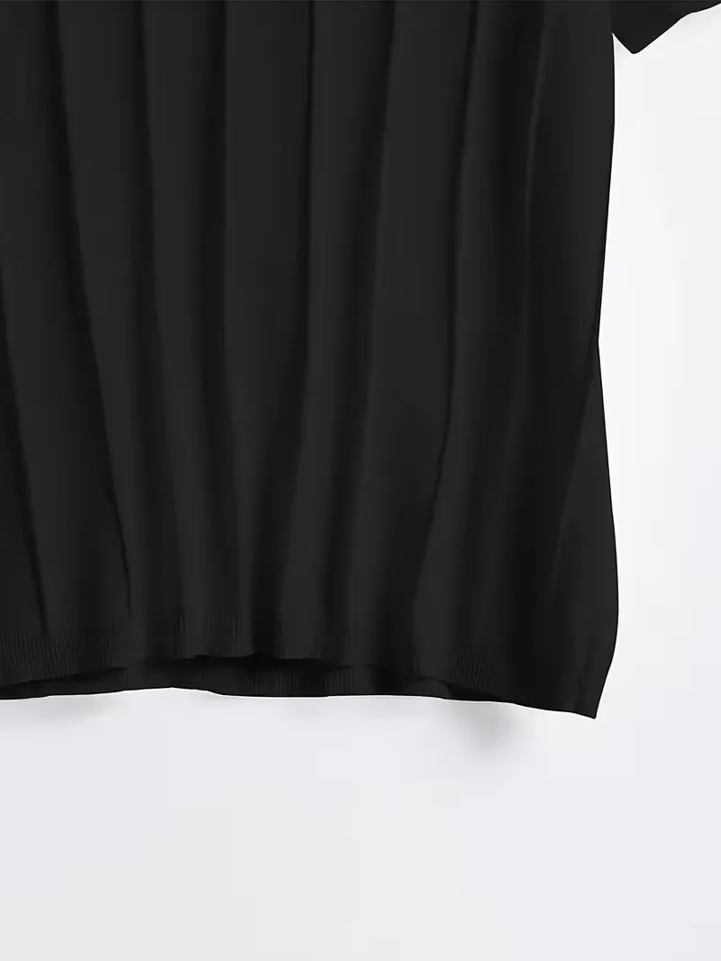 Trui korte mouwen met verticale ribstructuur - Image 10