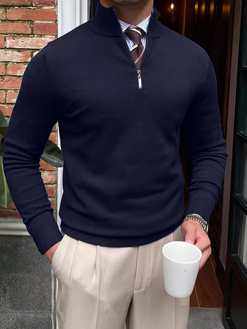 Trui met kraag en half-zip - Image 2