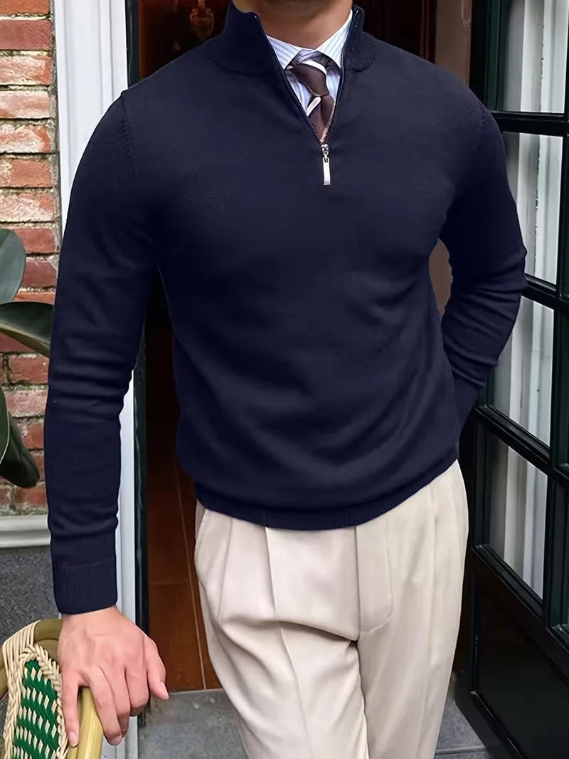 Trui met kraag en half-zip - Image 4