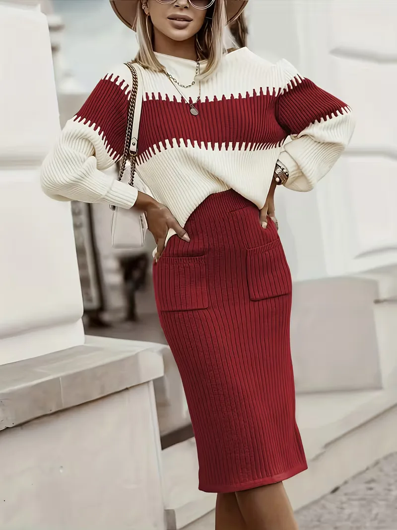 Tweedelige set met ribbed textuur - Image 16