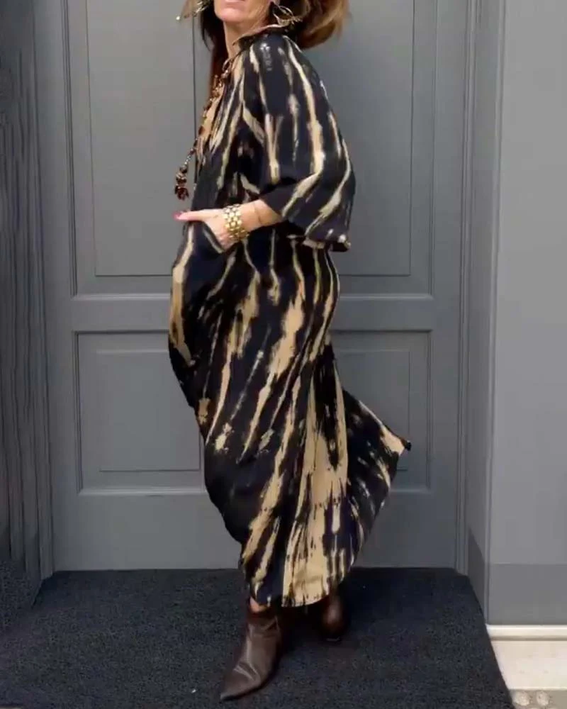 Vintage maxi jurk met zakken - Image 3