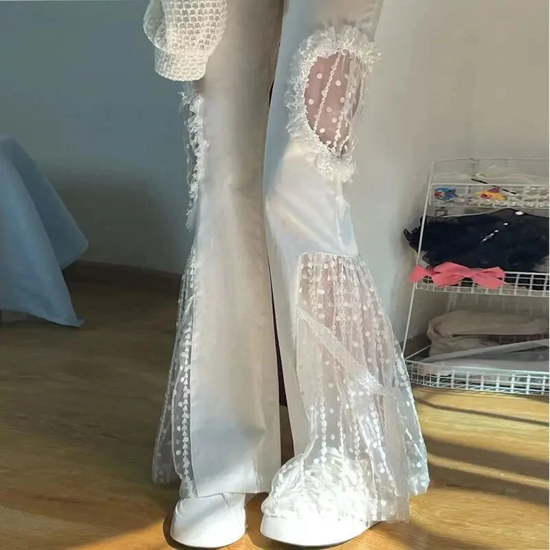Viola | Flared broek | Hoge taille | Kantdetails - Image 7