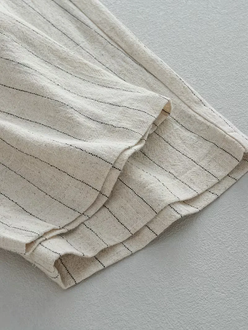 Wide fit pantalons met verticale strepen - Image 7