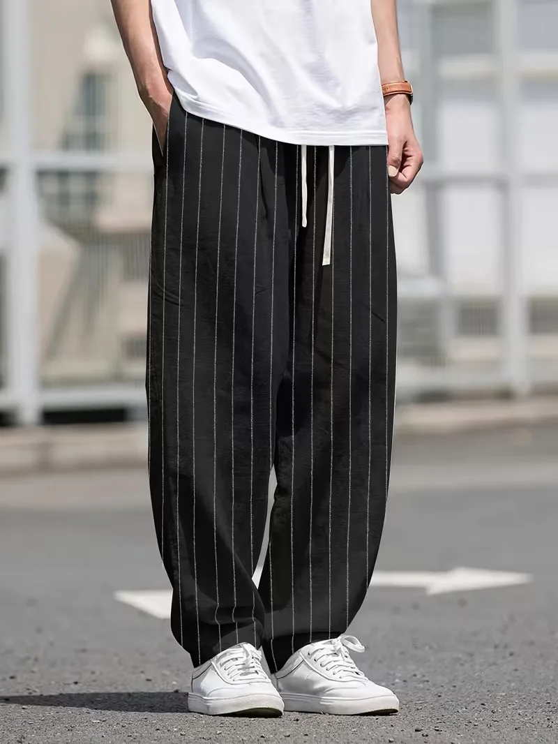 Wide fit pantalons met verticale strepen - Image 9
