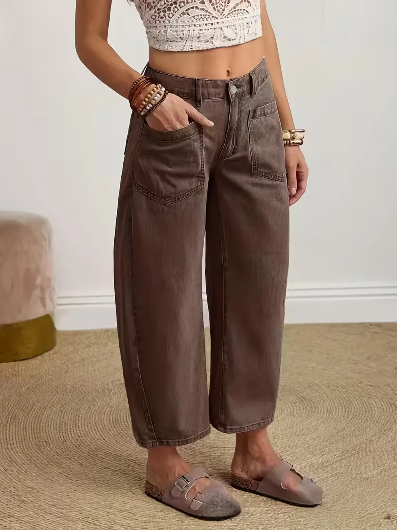 Wide leg broek met knoopsluiting - Image 2