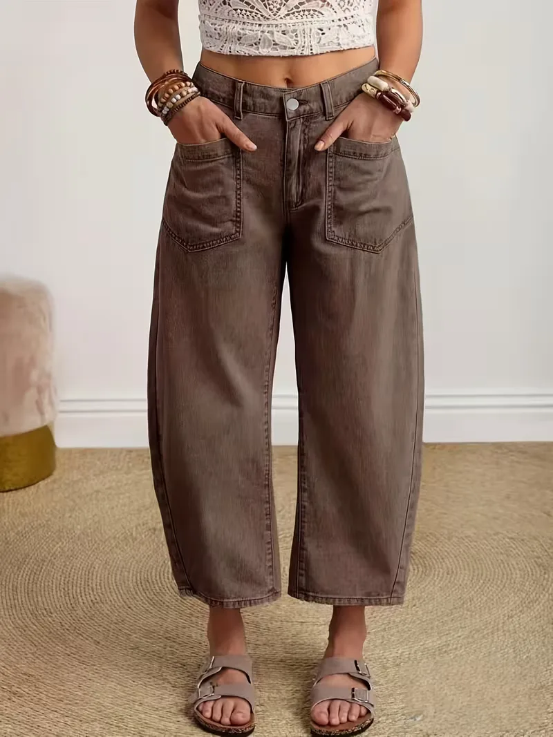 Wide leg broek met knoopsluiting - Image 3