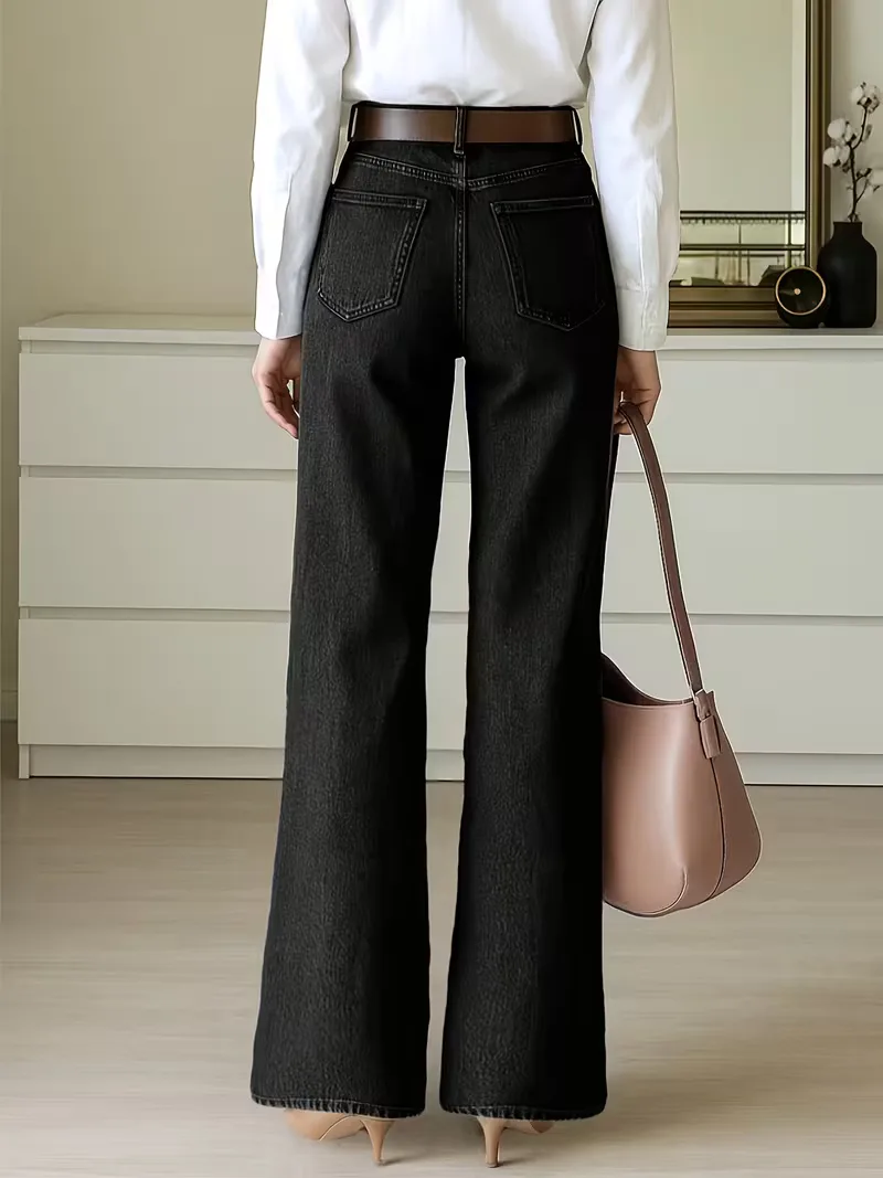 Wide leg jeans donker gewassen - Image 3