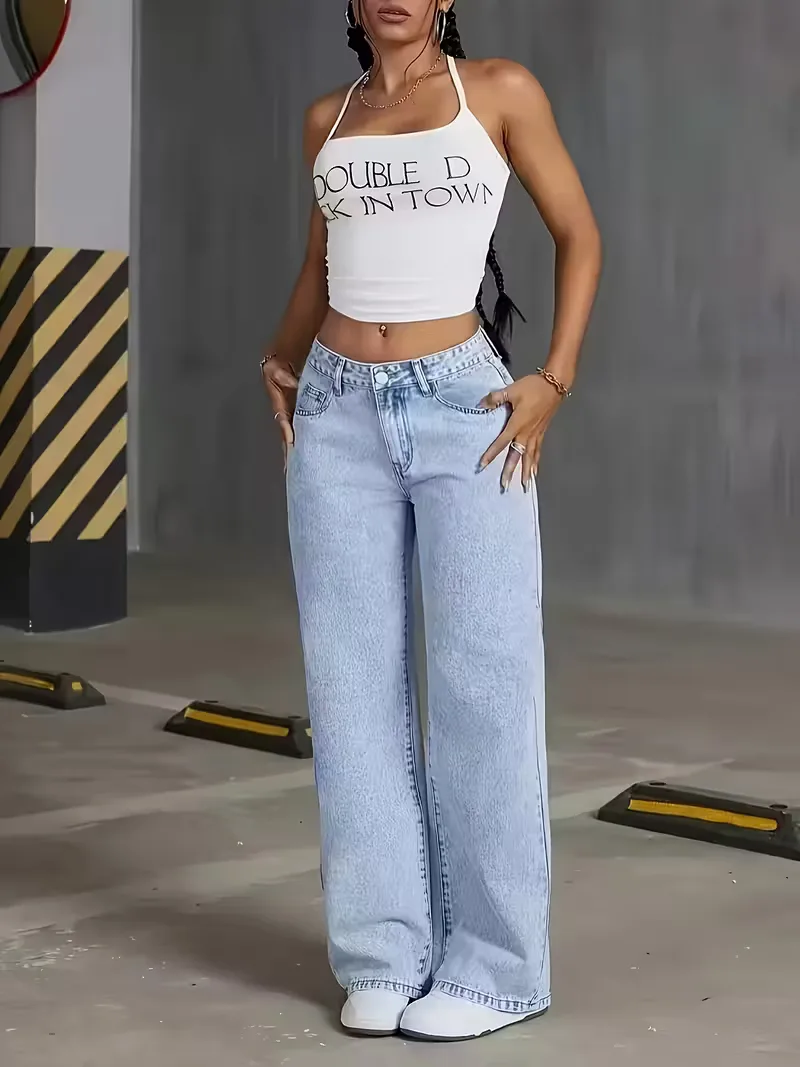 Wide leg jeans met hoge taille - Image 3