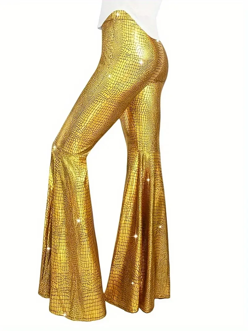 Wijdere feest broek met holografische afwerking - Image 11