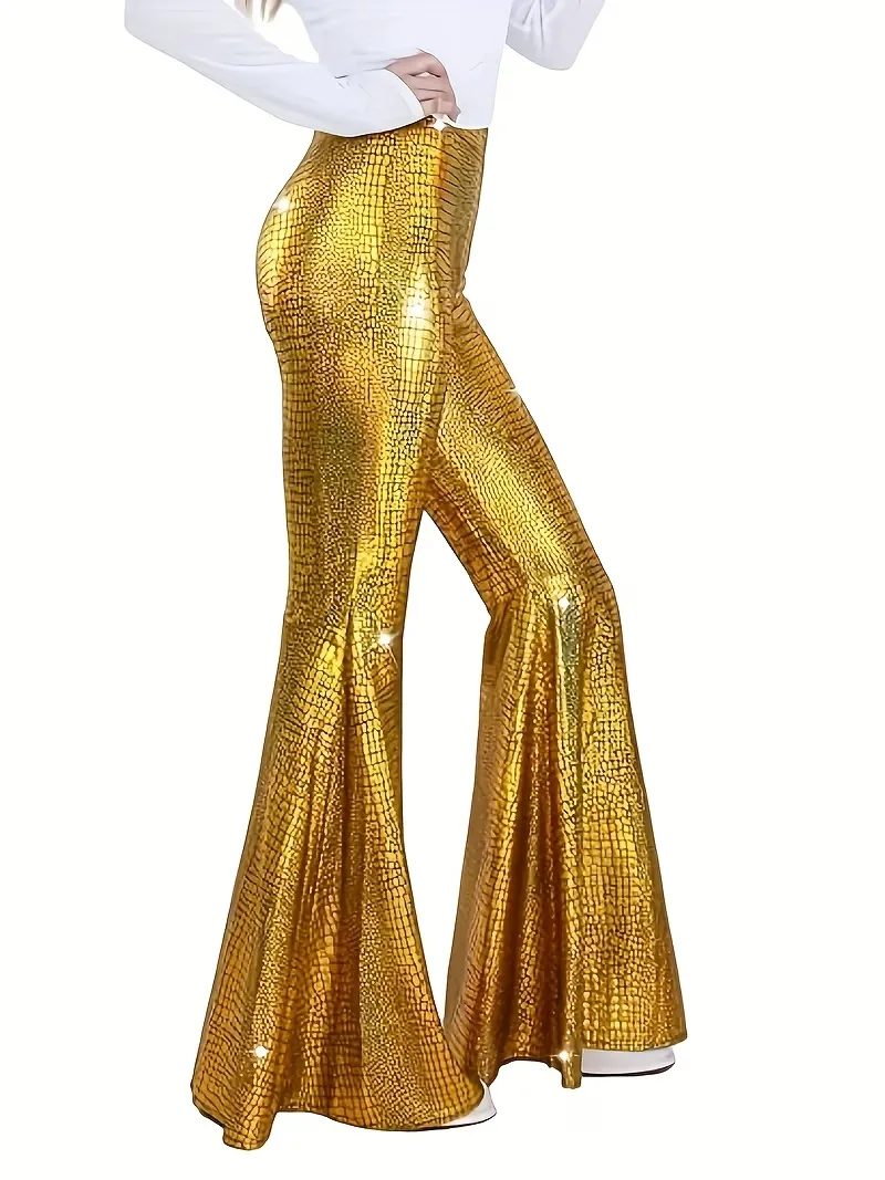 Wijdere feest broek met holografische afwerking - Image 12