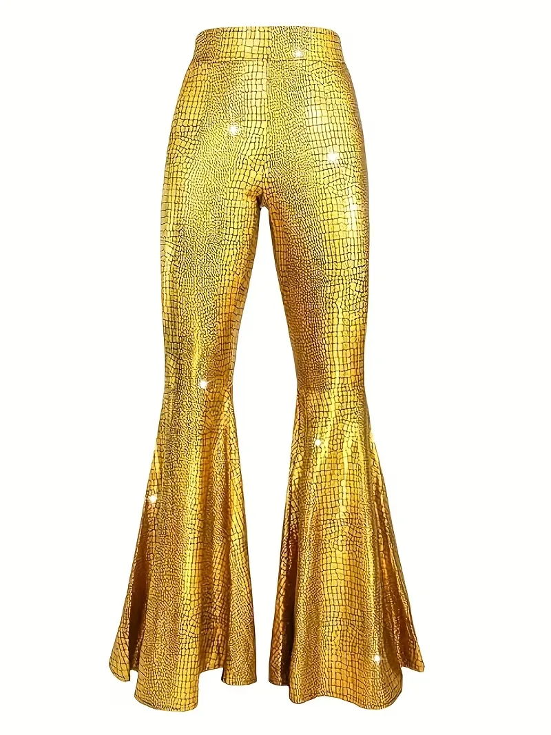 Wijdere feest broek met holografische afwerking - Image 13
