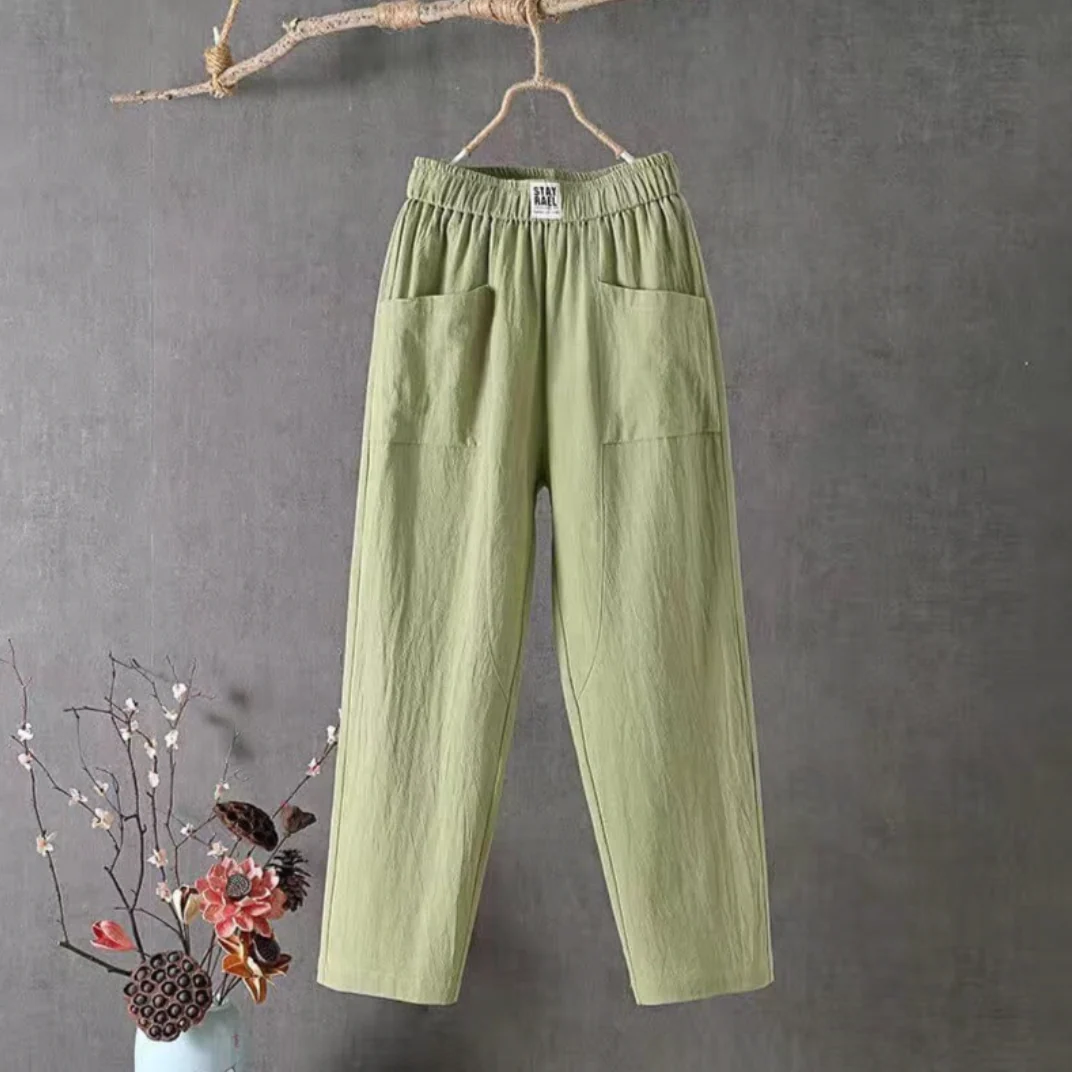 Wilma | Linnen broek met elastische taille - Image 2