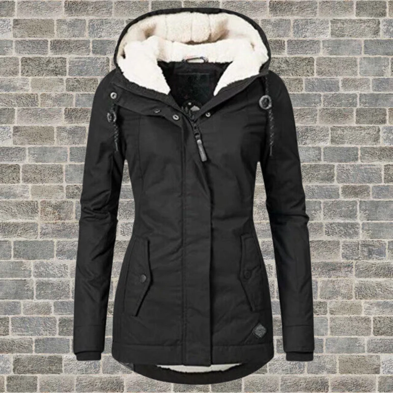 Winterjas met capuchon en fleece voering - Image 2