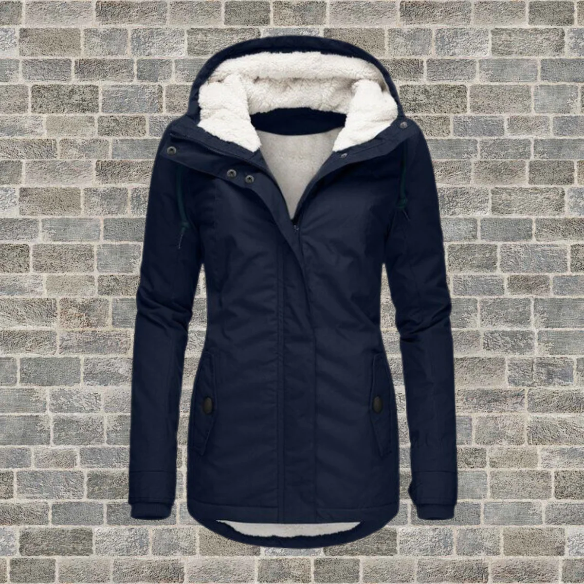 Winterjas met capuchon en fleece voering - Image 3
