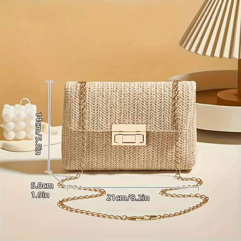 Woven clutch met gouden sluiting - Image 4