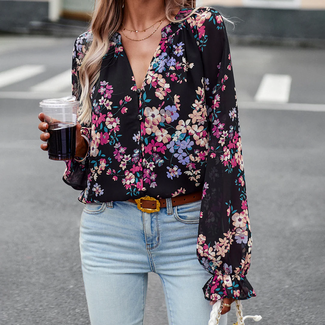 Zomer Bloemenprint Blouse - Image 3