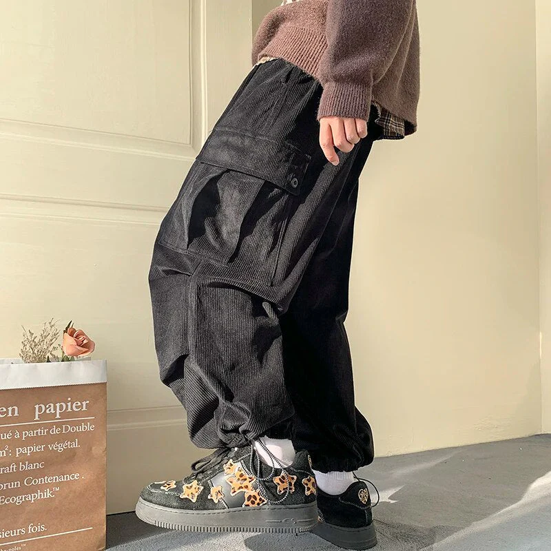 Yusuf | Baggy corduroy cargo broek voor heren - Image 2