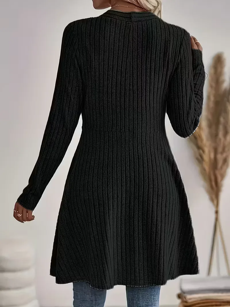 Zwarte cardigan met V-hals - Image 2